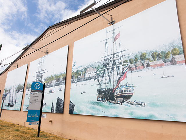 Mural on the side of Museum of Commerce