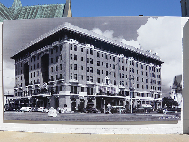 Mural of the San Carlos Hotel Outside of Regions Bank